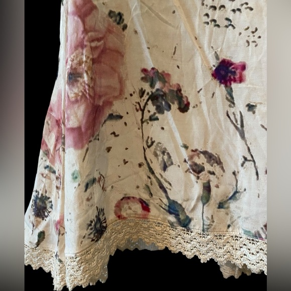 Anthropologie RAGA sleeveless racerback top NWOT size S. Boho floral top - Picture 7 of 8